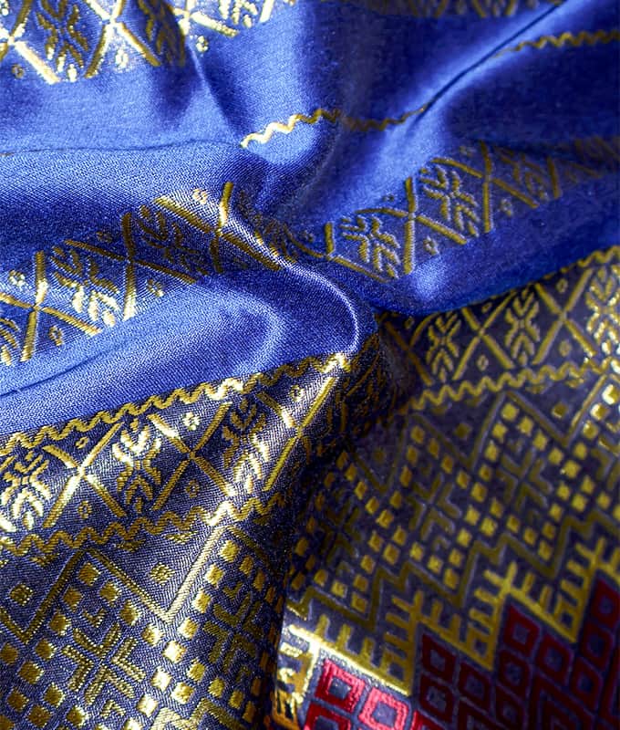 100% Poliester Pola Jacquard Kain Sarung Asia Tenggara Berwarna-warni